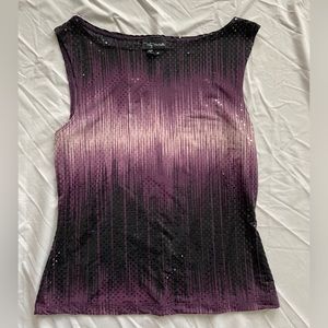 y2k vintage clear sequin top